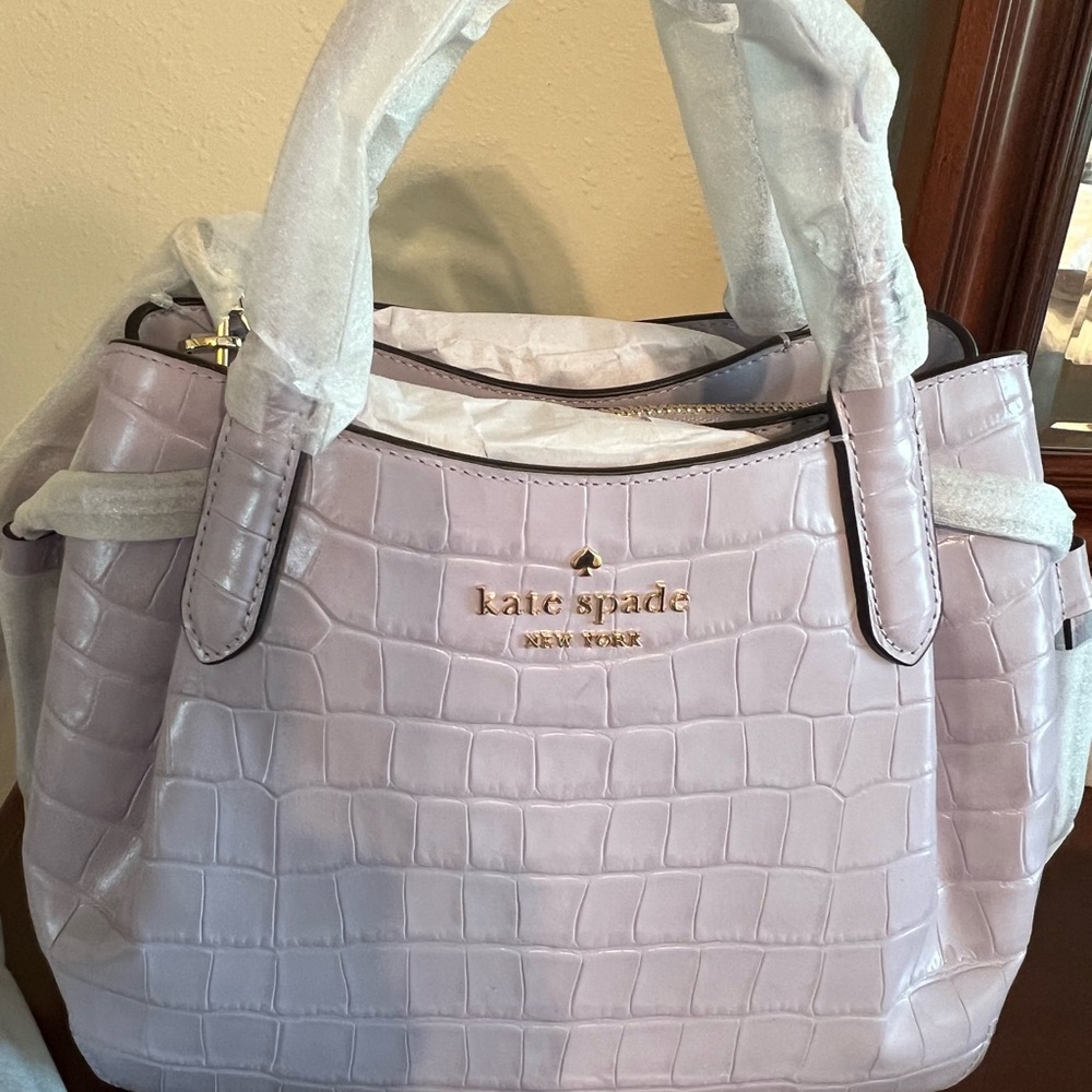 Kate Spade Purple Satchel with Gold Hardware